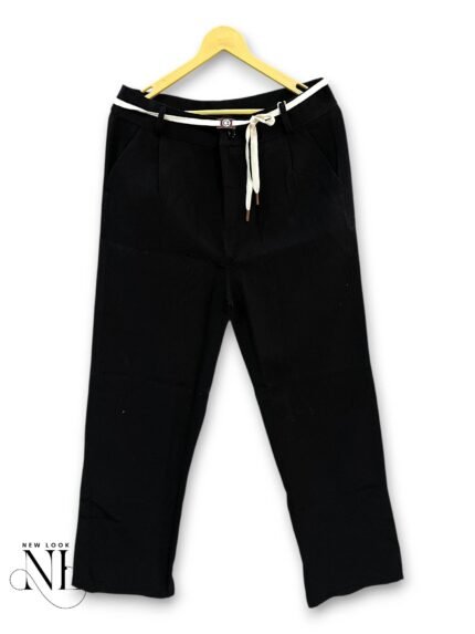 Black Korean Style Wide Leg Pants for Men & K-Fashion