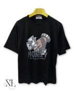 Black Printed Oversize T-Shirt for Men Essential