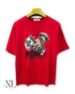 Red Printed Oversized T-Shirt for Men Bold Style