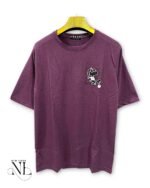 Purple Oversize T-Shirt for Men Streetwear Style