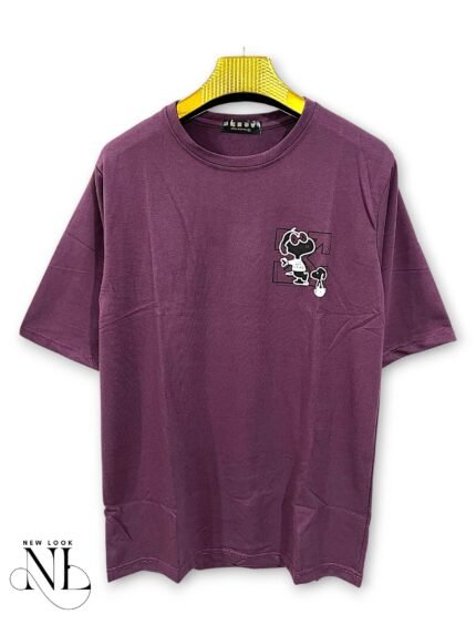Purple Oversize T-Shirt for Men Streetwear Style