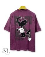 Purple Oversize T-Shirt for Men Streetwear Style
