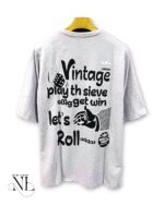 Steel Grey Printed Oversize T-Shirt for Men Style