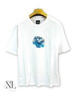 Printed White Oversize Tshirt for Men Crisp Canvas