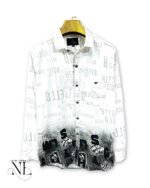 Classic Black Printed Full Shirt for Men Timeless Style