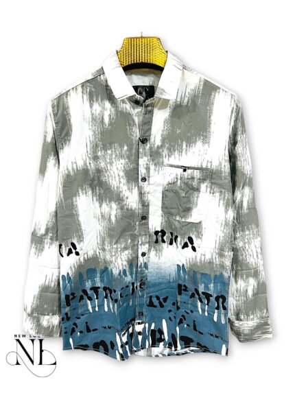 Trendy Blue Printed Full Shirt for Men Fashion Forward