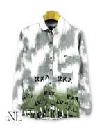 Green Printed Full Shirt for Men Stylish Casual Wear