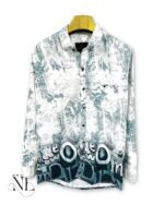 Stylish Printed Blue Full Shirt for Men Premium