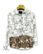 Stylish Printed Brown Shirt for Men Earth Tones