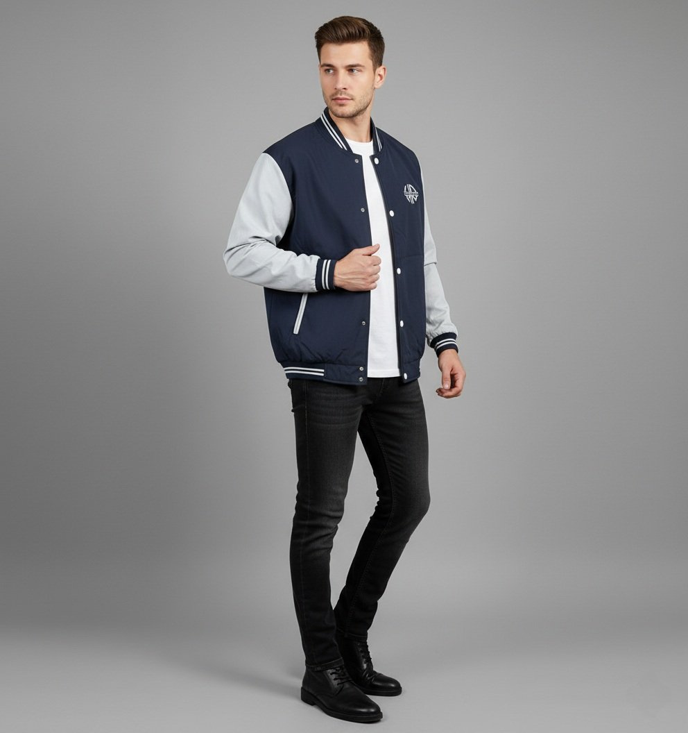 The Navigator Navy Blue Parachute Windcheater & Essential The Navigator Navy Blue Parachute Windcheater & Essential