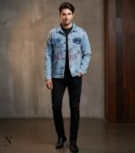 Stylish Ice Blue Denim Jacket & Forward Jacket