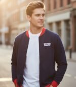 Casual Navy Blue Jacket For Men