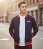 Casual Navy Blue Jacket For Men