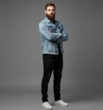 Stylish Ice Blue Denim Jacket & Forward Jacket