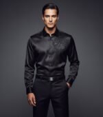 The Essential Black Plain Full Shirt & Wedding & Party Shirt