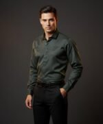 The Forest Dark Green Plain Full Shirt & Timeless Elegance