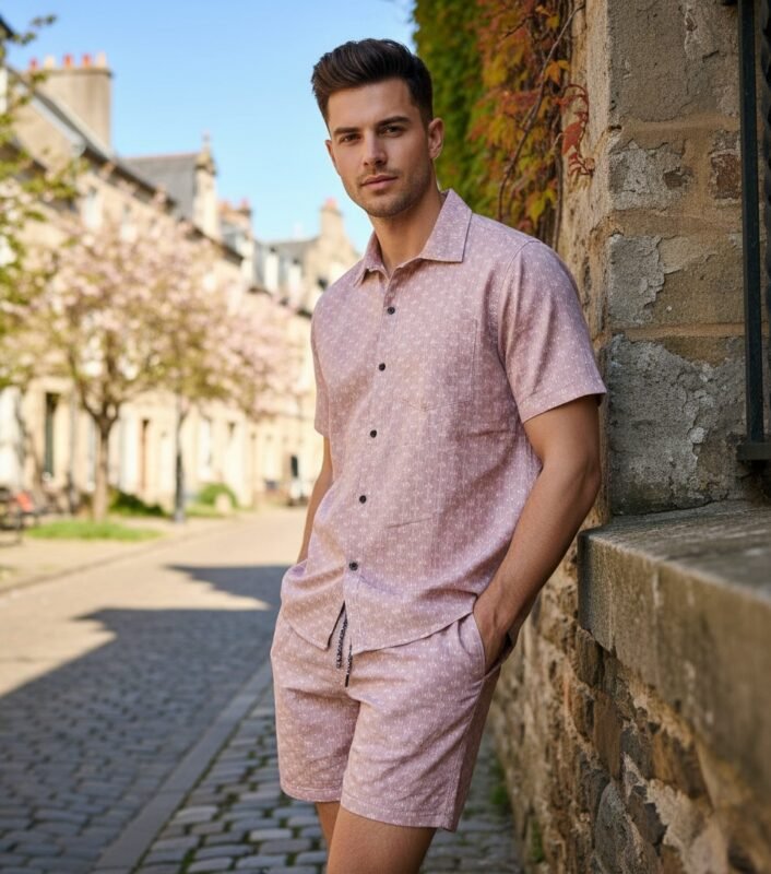 Trendy Lite Pink Printed Cord Set Wedding & Party