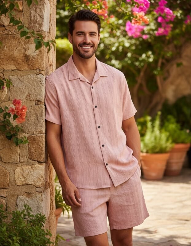 The Eclat Baby Pink Plain Cord Set & Premium Comfort