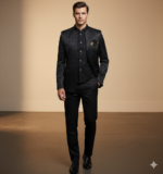 Stylish Black Wedding Jodhpuri Set for Men Modern Traditional