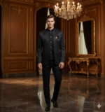 Stylish Black Wedding Jodhpuri Set for Men Modern Traditional