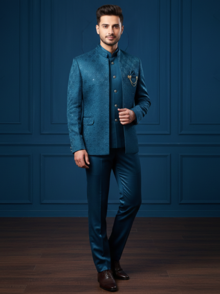 Stylish Royal Blue Wedding Jodhpuri Set & Traditional Wear