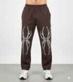 Best Dark Brown Parachute Baggy Trackpant for Men & Premium