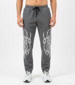 Best Lite Grey Parachute Baggy Trackpant For Men & Relaxed Fit