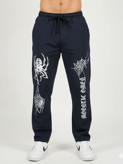 Best Navy Blue Parachute Baggy Trackpant For Men & Streetwear