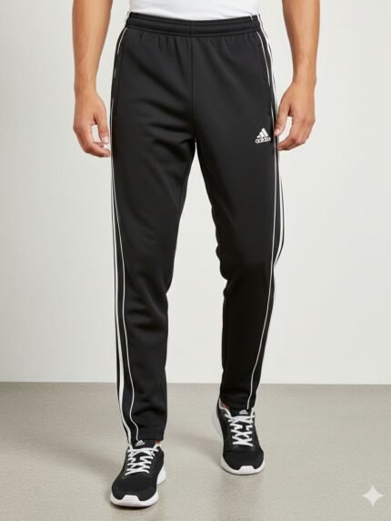 Classic Black Parachute Baggy Trackpant & Timeless