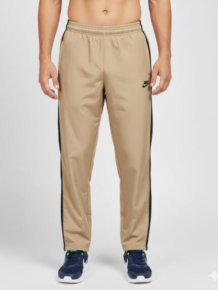 Best cream parachute baggy trackpants for men & sophisticated