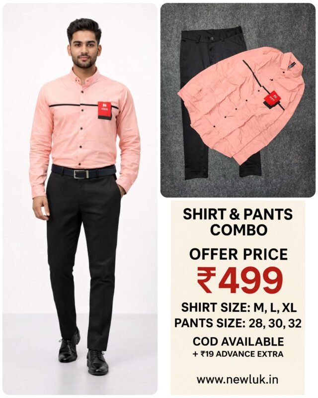 Pink Full Shirt Formal Pant Combo Set & Wedding Wear