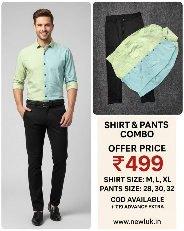 Stylish Stripe Full Shirt Formal Pant Combo Set & Trendy Office