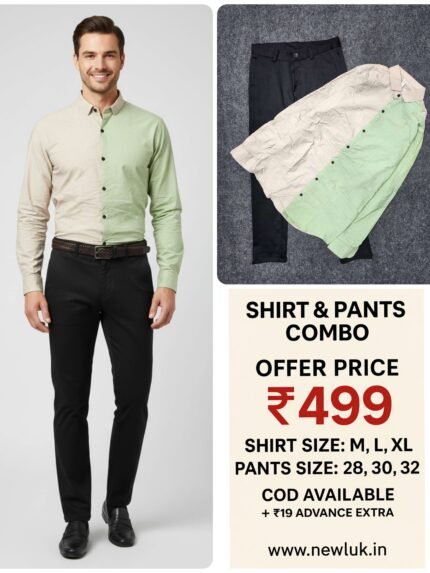 Stripe Full Shirt Formal Pant Combo Set & Luxury Office