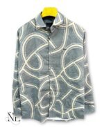 Classic Best Lite Grey Full Printed Shirt for Men Timeless