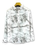 Trendy White Full Printed Shirt for Men & Contemporary