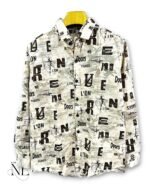 Classic Best Cream Full Printed Shirt for Men & Timeless Edition