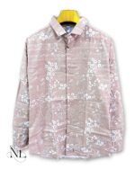 Classic Pink Printed Full Shirt For Men & Spring Elegance