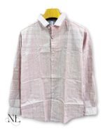 Classic Lite Pink Printed Full Shirt For Men & Spring