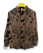 Trendy Best Dark Brown Full Printed Shirt & Edition