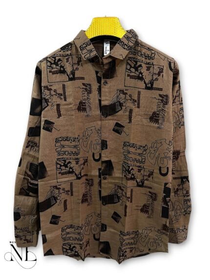 Trendy Best Dark Brown Full Printed Shirt & Edition