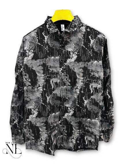 Best Jet Black Full Printed Shirt & Modern Designs