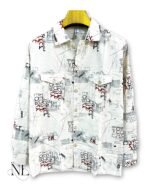 Trendy White Full Printed Shirt for Men & Premium