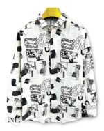 Best White Full Printed Shirt for Men & Premium