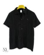 Trendy Oversize Black Plain Shirt for Men & Comfortable