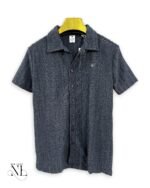 Trendy Oversize Dark Grey Plain Shirt for Men & Monochrome