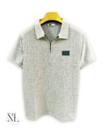 Casual Cream Plain Polo Half T-Shirt & Timeless Wears