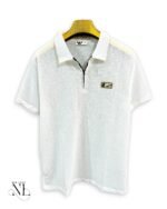 Classic White Plain Polo Half T-Shirt for Men Premium Cotton