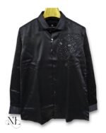 The Essential Black Plain Full Shirt & Wedding & Party Shirt