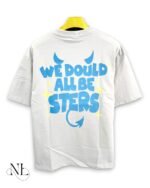 Trendy Lite Grey Oversize Printed T-Shirt & Urban Minimalist