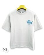 Trendy Lite Grey Oversize Printed T-Shirt & Urban Minimalist